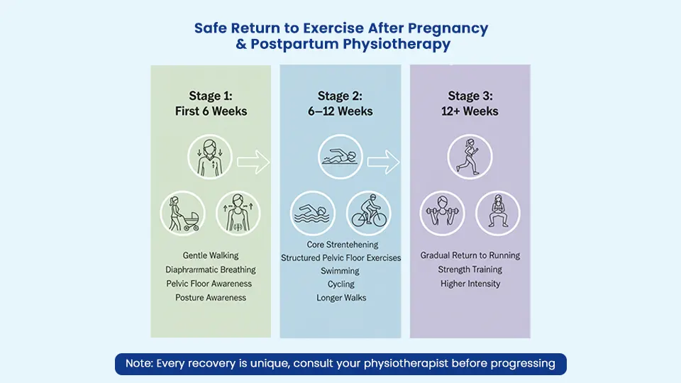 Safe Return to Exercise After Pregnancy and Postpartum Physiotherapy