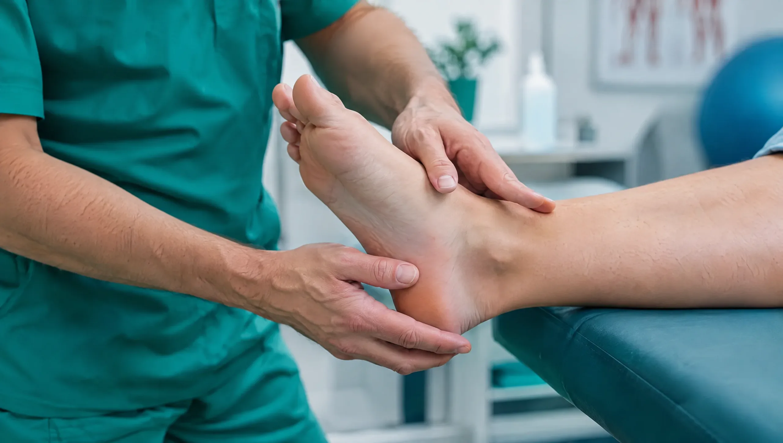 Anatomy of the plantar fascia and heel examined during physiotherapy assessment