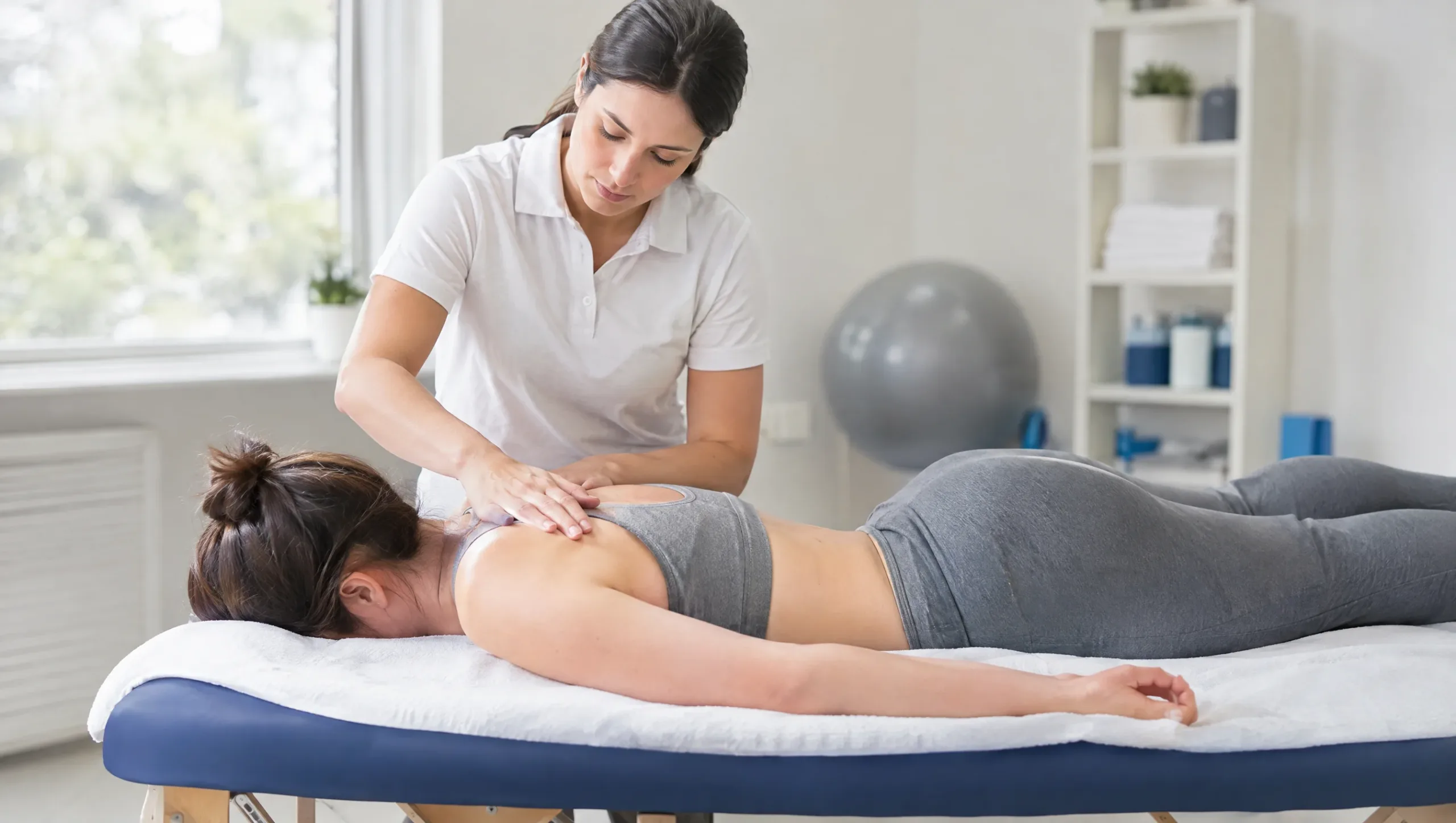 Patient relaxed during a dry needling physiotherapy session