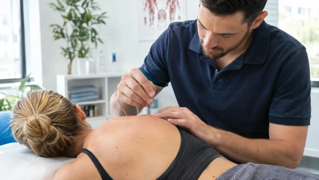 Dry needling physiotherapy treatment session in a Rawalpindi physiotherapy clinic
