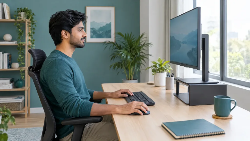 Office ergonomics setup for IT professionals to prevent back pain in Rawalpindi and Islamabad