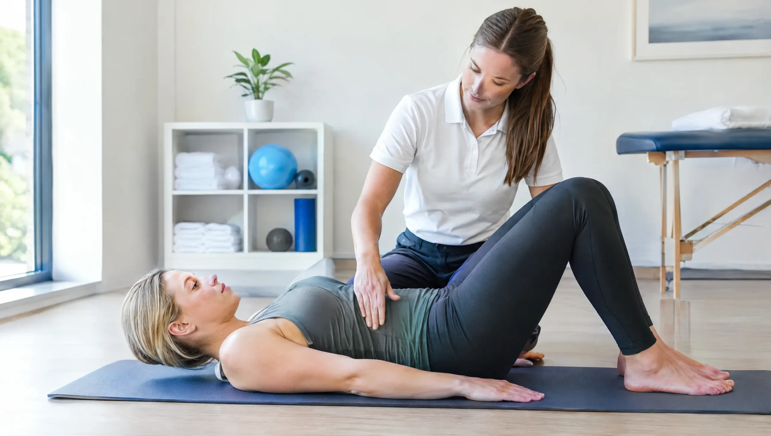 Core rehabilitation exercise after a C-section
