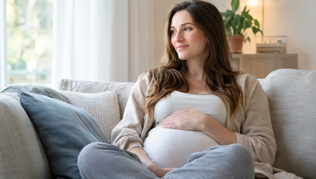 Post-C-section physiotherapy recovery exercise for a new mother at home