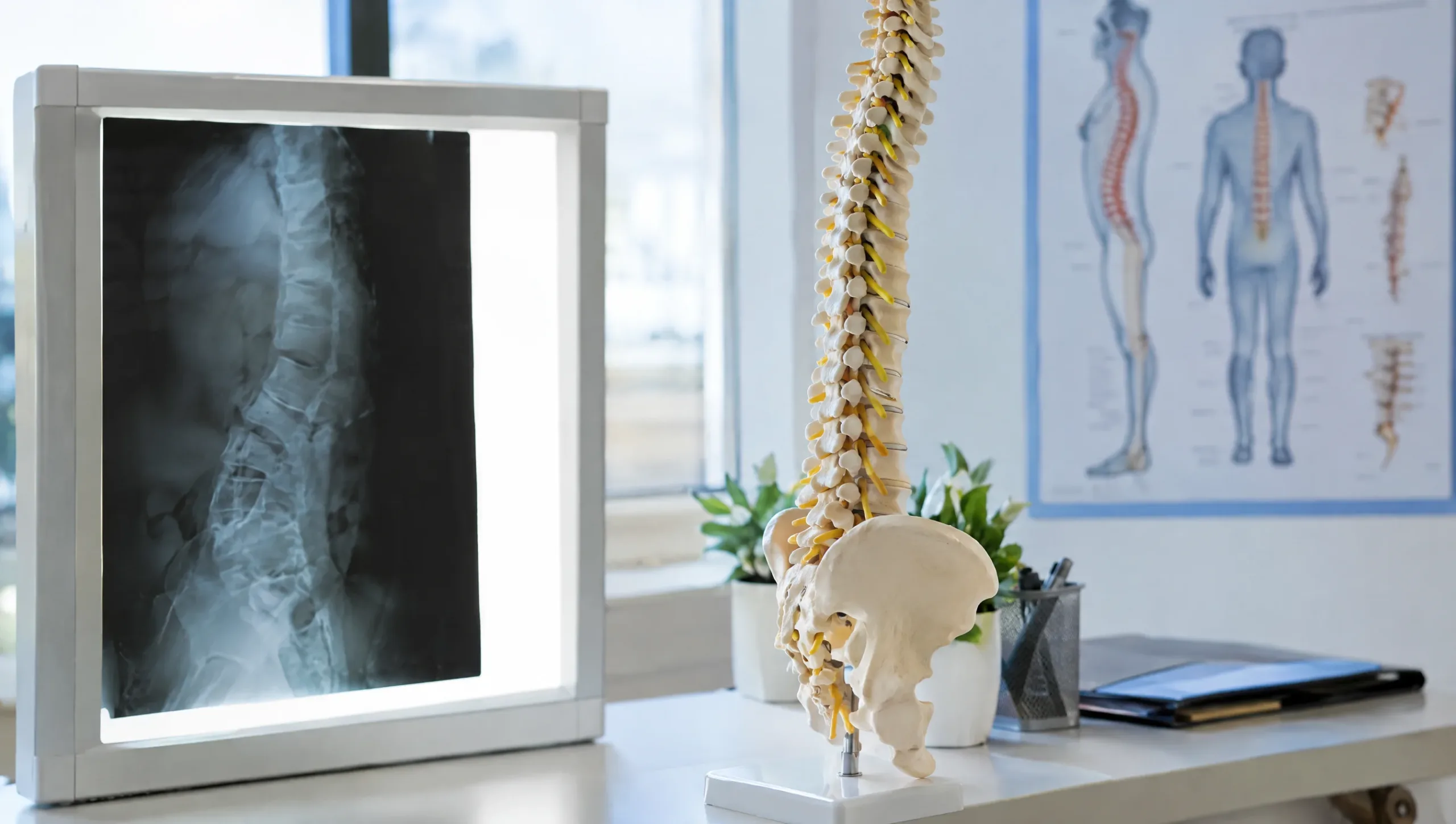 Scoliosis physiotherapy teenager assessment using a spine and posture model